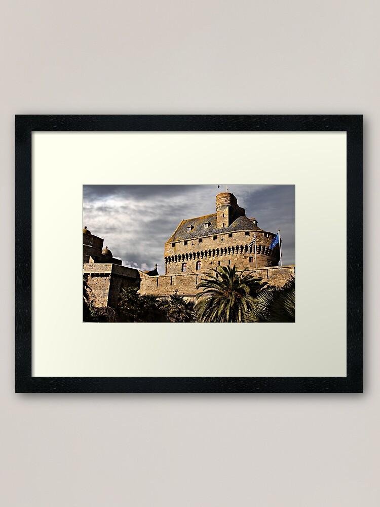 Saint Malo Fortress Under Dramatic Sky Impression encadrée 1 work 177718969 impression encadree