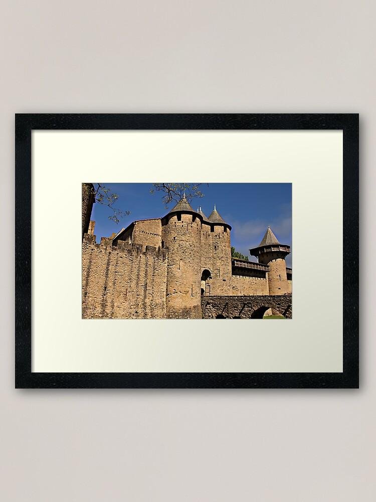 Carcassonne Castle Entrance Medieval Stone Towers 1 work 177763551 impression encadree