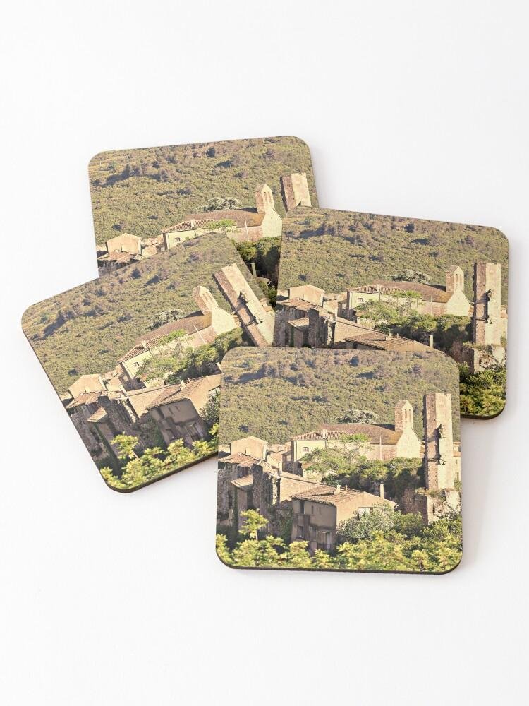 Minerve Medieval Village in Southern France Dessous de verre 1 work 177809192 dessous de verre lot de 4
