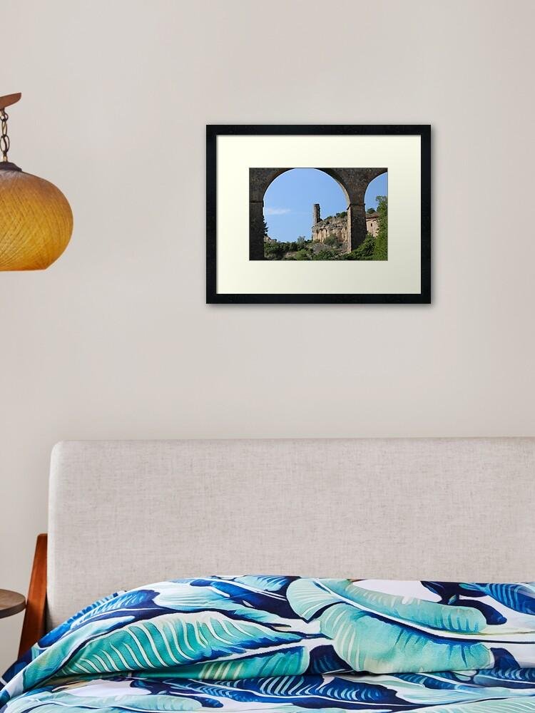 Minerve – Medieval Tower Framed by Stone Arches Impression encadrée 1 work 177812316 impression encadree