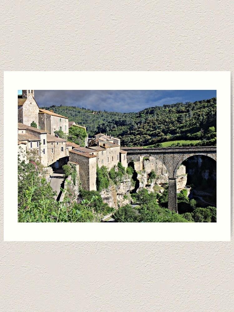 Minerve Medieval Village and Stone Bridge, France Impression artistique 1 work 177839511 impression artistique